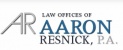 Law Offices of Aaron Resnick, P.A. Logo